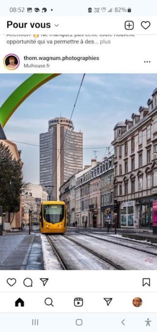 Studio Rdc Calme Avec Parking Ferme Pres Autoroute Et Tram C Мюлуз Экстерьер фото
